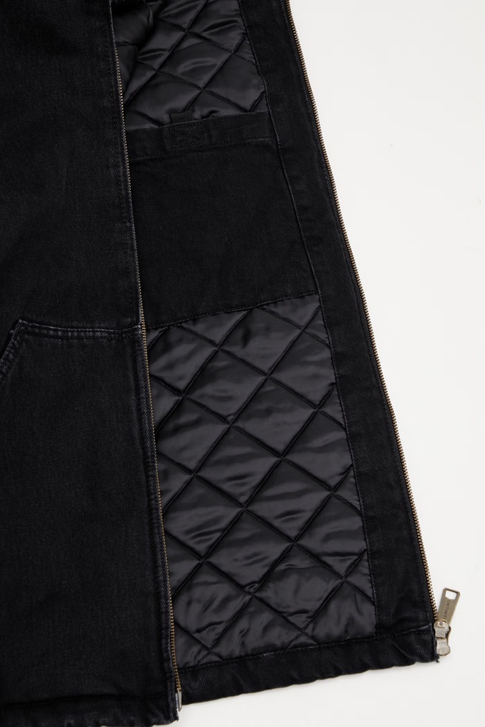 Хлопковая джинсовая куртка Carhartt WIP Cleveland Jacket I036258.8906 чёрный