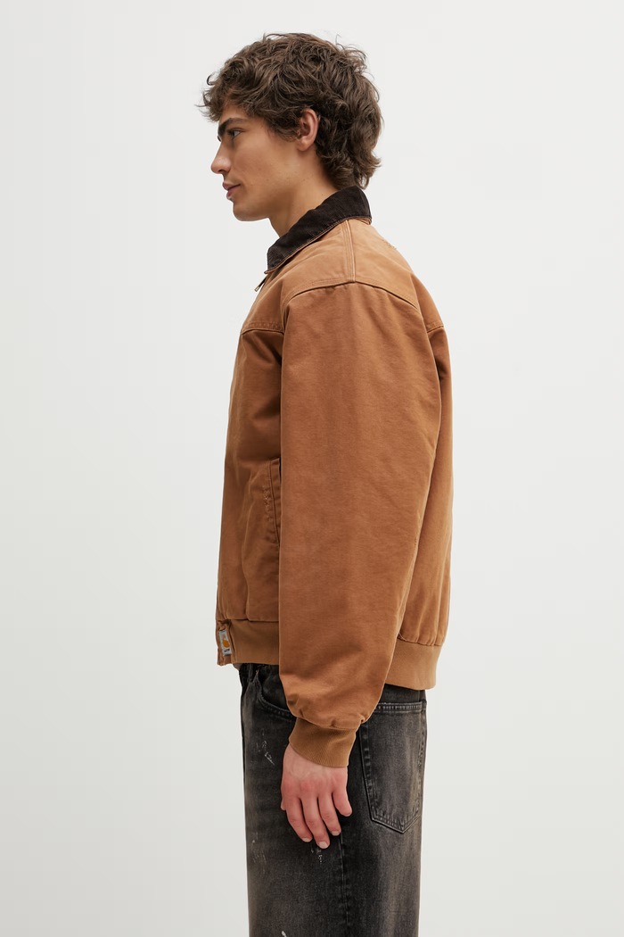 Carhartt WIP OG Santa Fe Jacket κοντό μπουφάν βαμβακερό Ανδρικό I036240.00SB7 καφέ SS26
