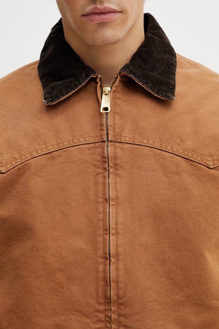 Carhartt WIP OG Santa Fe Jacket κοντό μπουφάν βαμβακερό Ανδρικό καφέ I036240.00SB7