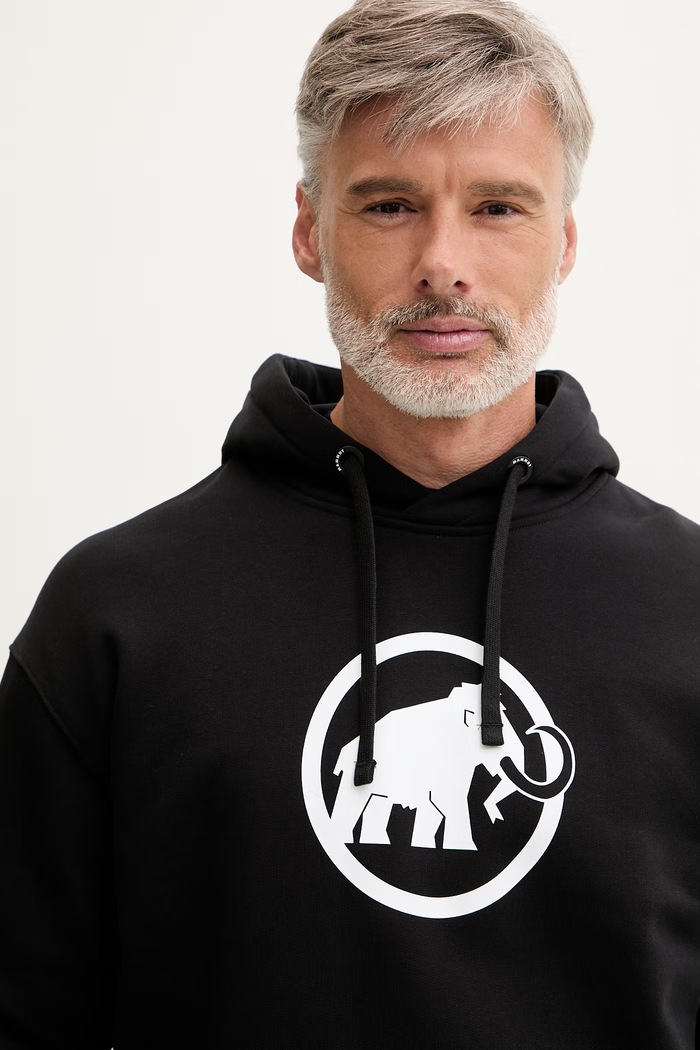 Mammut mikina s kapucňou pánska bavlnená čierna 1014.07410
