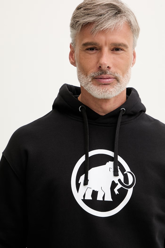 Mammut mikina s kapucňou pánska bavlnená čierna 1014.07410