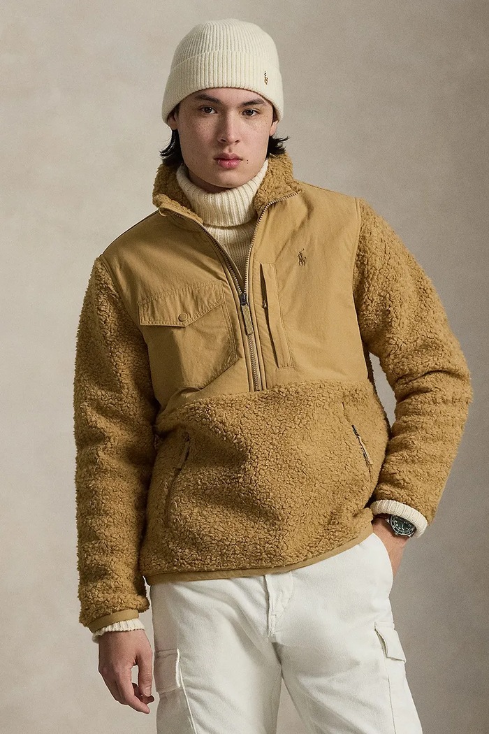 Polo Ralph Lauren kurtka BONDED HI bez kaptura beżowy 710981490002