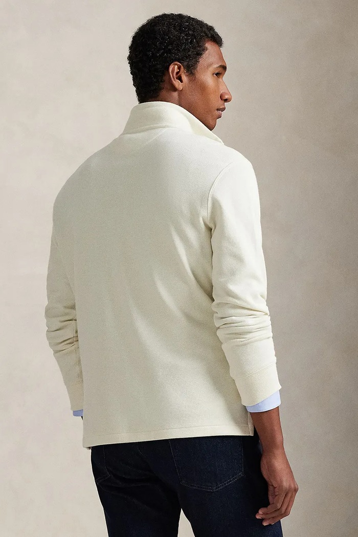 Polo Ralph Lauren maglione in cotone 40/1 DBL KNIT JACQ 710P07411004 beige SS26