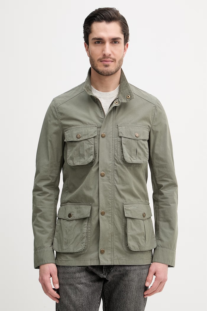 Barbour pamut kabát Corbridge nem bélelt zöld MCA0979