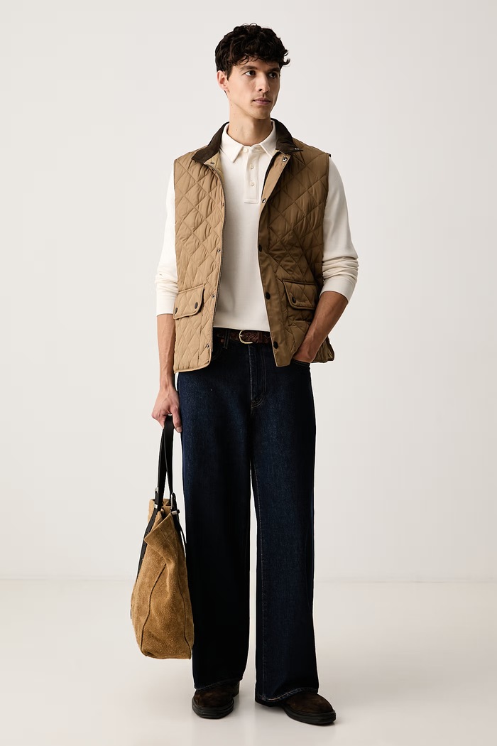 Barbour bezrękawnik męski MGI0245 beżowy SS26