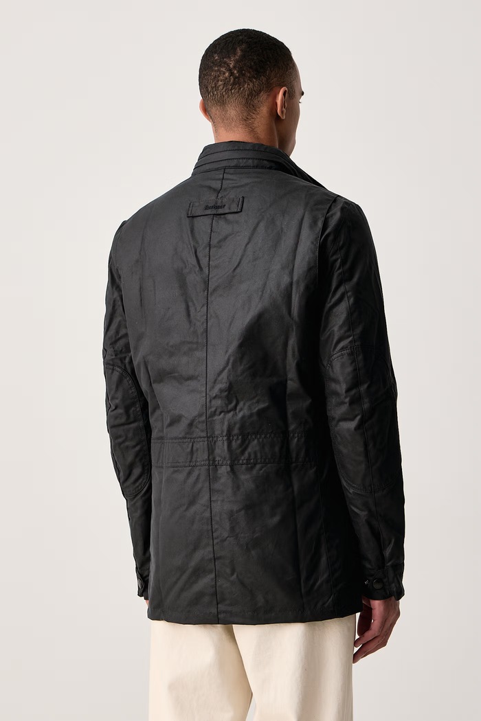 Odzież Barbour Kurtka przejściowa męska woskowana Corbridge MWX0340 granatowy