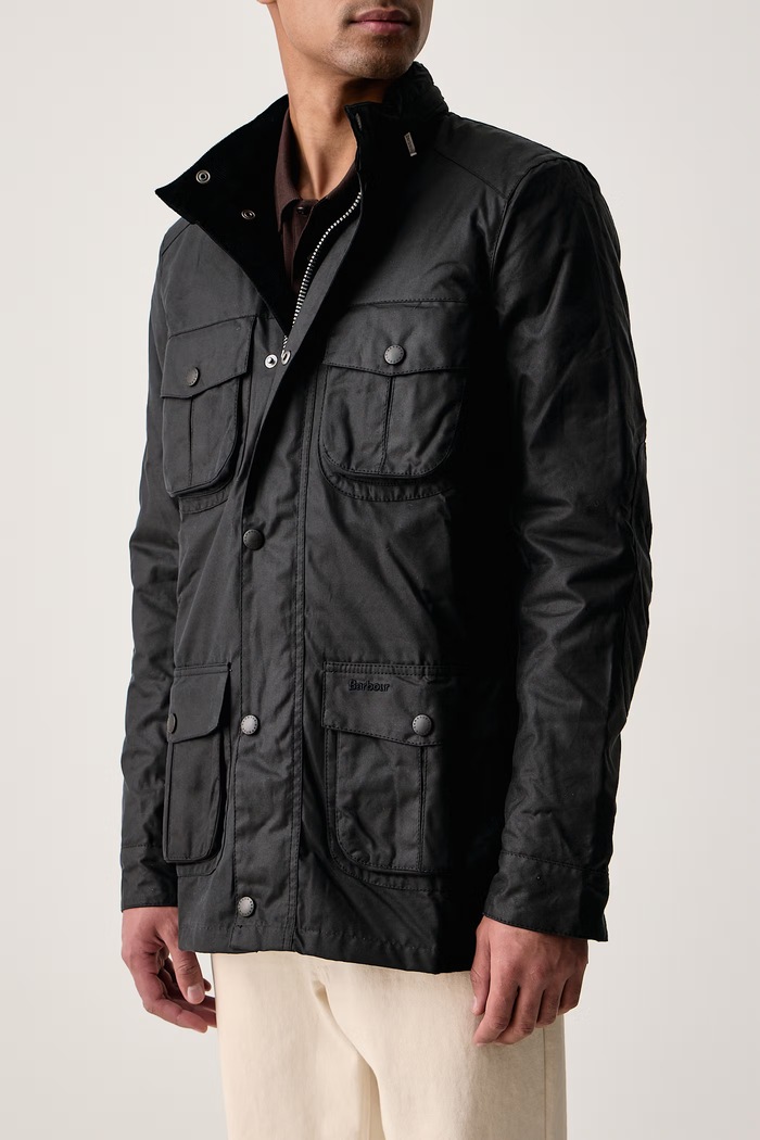Kurtka przejściowa męska woskowana Corbridge Barbour MWX0340 granatowy