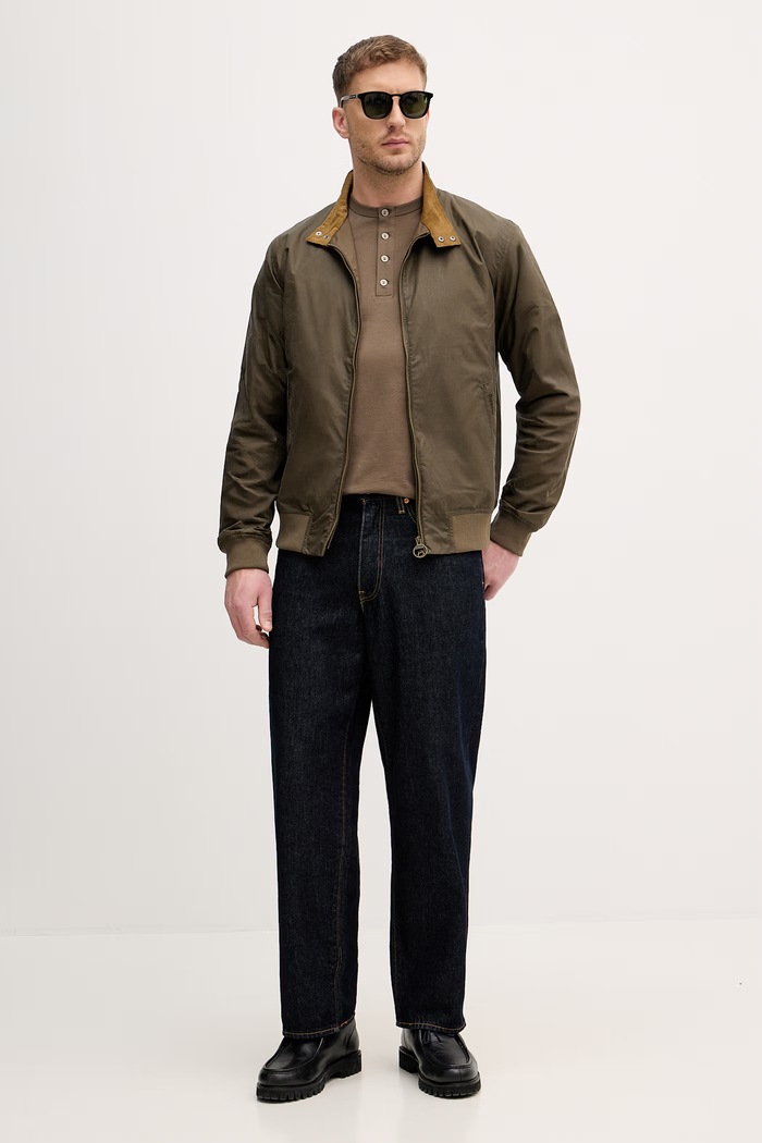 Barbour geacă de tranziție pentru bărbați, din bumbac MWX1350 verde SS26