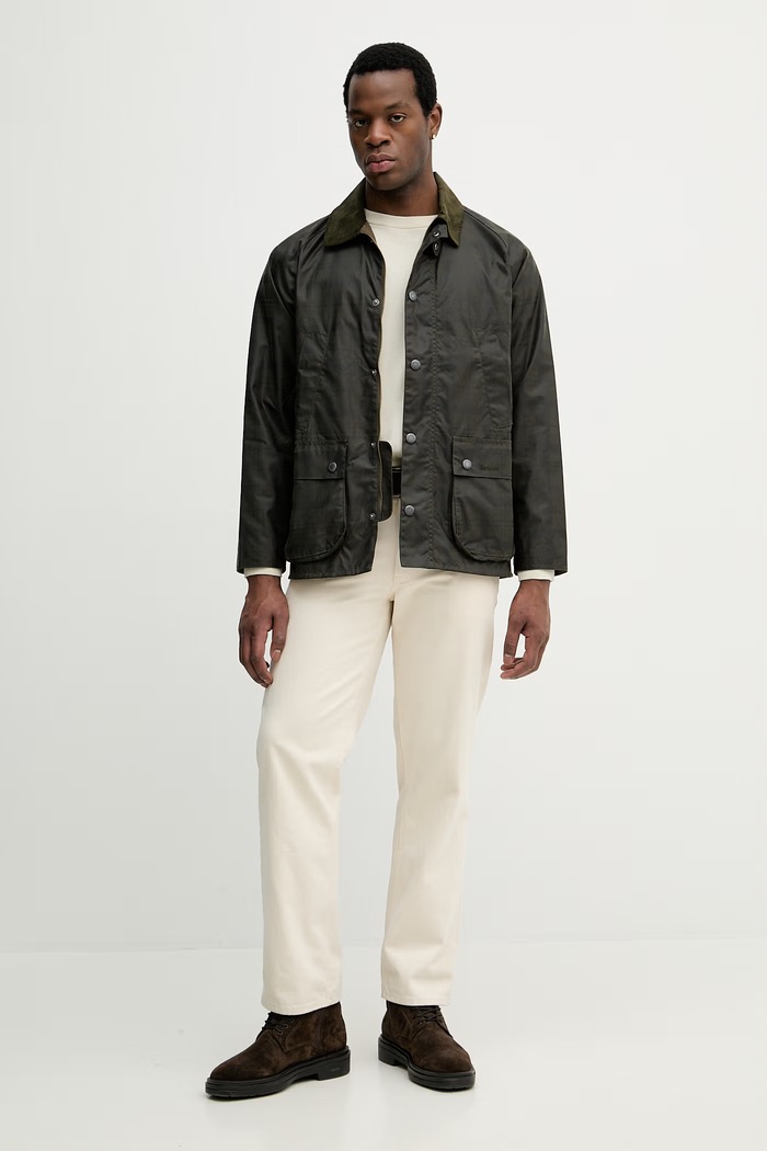 Βαμβακερό μπουφάν Barbour MWX2546 πράσινο SS26