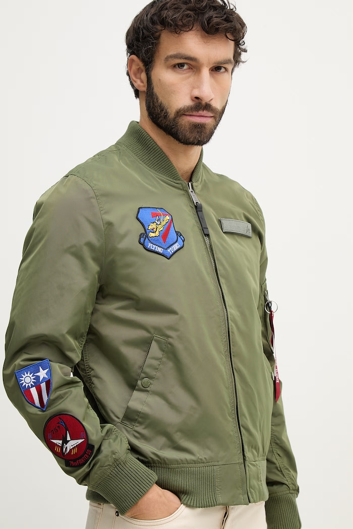 Alpha Industries geacă bomber MA-1 TT Flying Tigers Light verde 156129.01