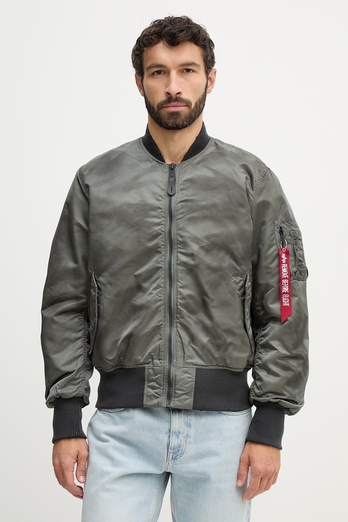 Îmbrăcăminte Alpha Industries geacă bomber MA-1 Distressed 258128 verde