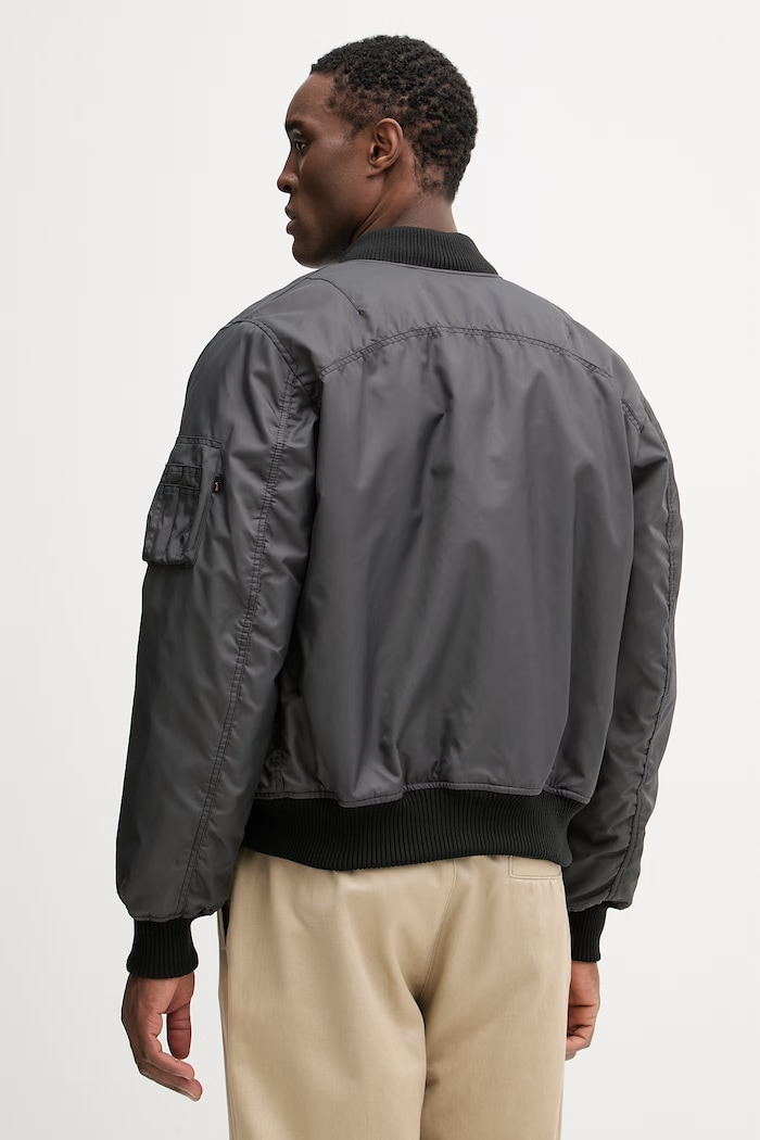 Îmbrăcăminte Alpha Industries geacă bomber World Logo MA-1 266102 gri