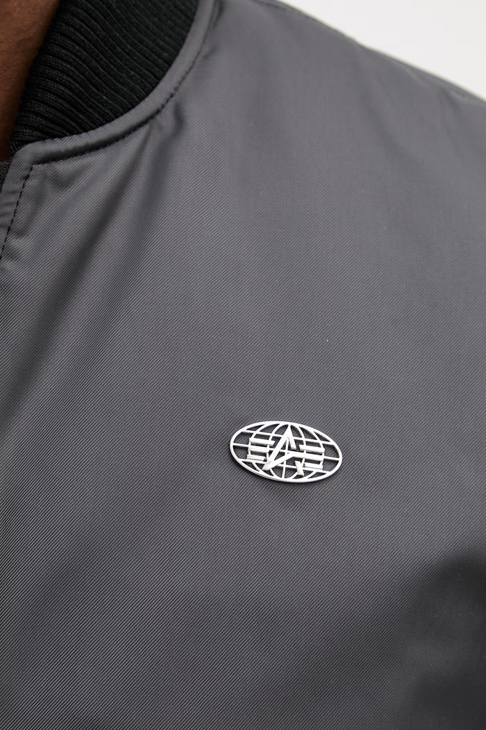 Alpha Industries geacă bomber World Logo MA-1 266102 gri