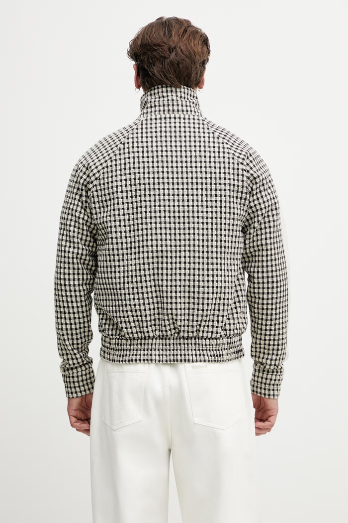 Oblečenie RHUDE Gingham Hamptons prechodná bunda pánska s vlnou RHSS26JA01195 béžová