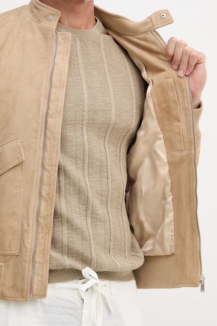Trussardi kurtka przejściowa męska zamszowa R312M000046N