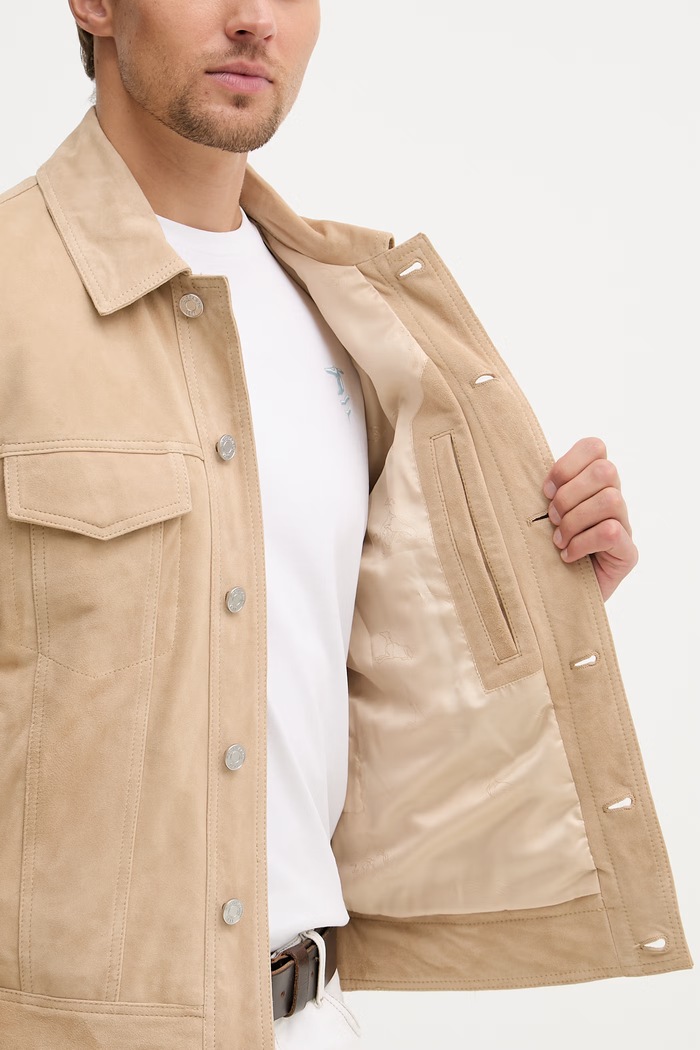 Trussardi kurtka męska zamszowa R315M000052N