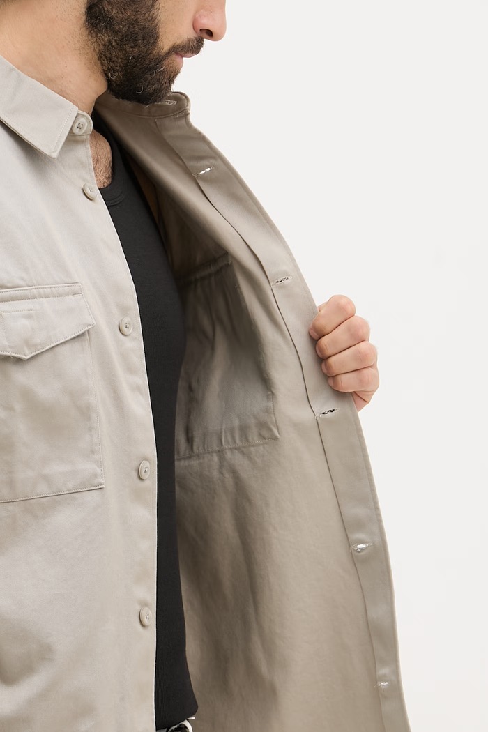 Calvin Klein Jeans košeľová bunda pánska bavlnená LV04RF408G
