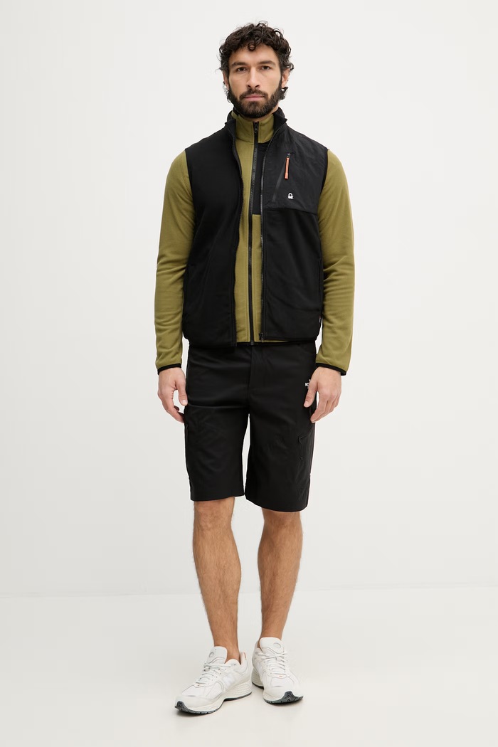 United Colors of Benetton αμάνικο ανδρικό φλις 3I4AU500Y μαύρο SS26