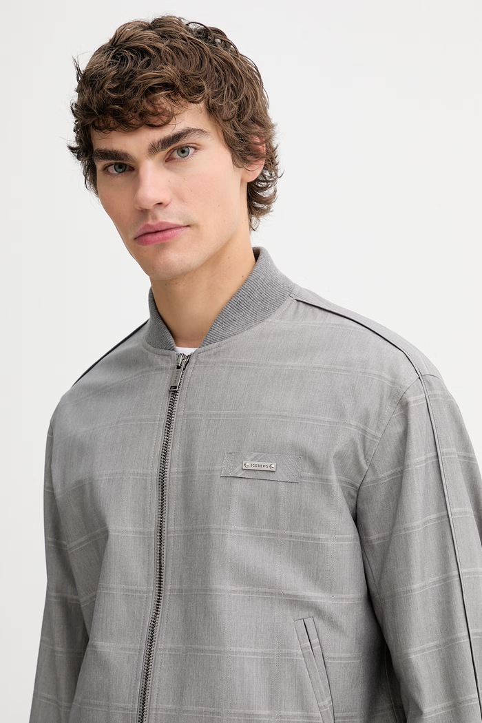 Bomber jakna Iceberg siva O010.5239