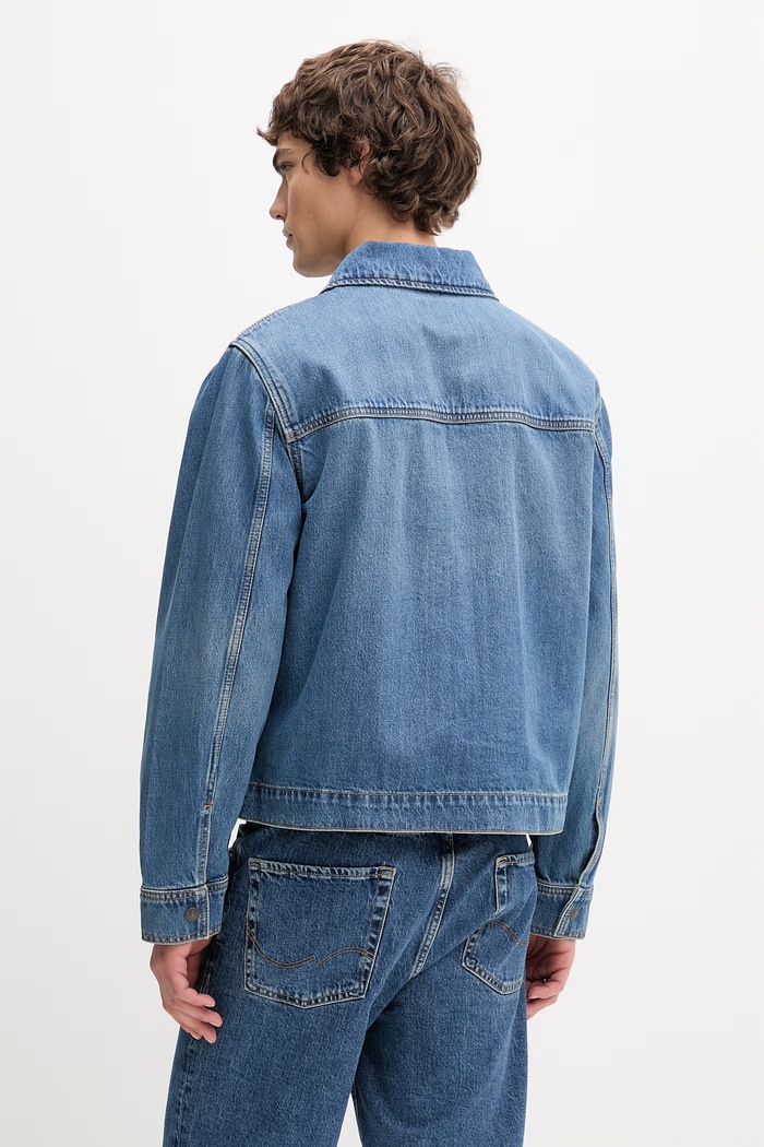 Oblečenie Levi's krátka bunda pánska rifľová CRISTOBAL GARAGE 005BL.0002 modrá