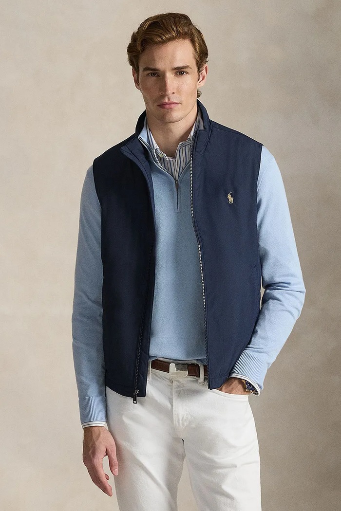 Vesta Polo Ralph Lauren jemné zateplenie tmavomodrá 710961832