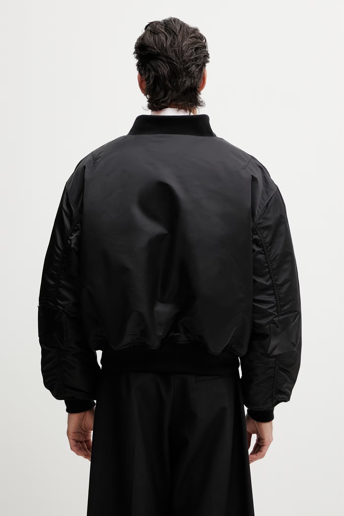 Clothing Vetements Leather Crosses Men's bomber jacket ME76BJ004B black