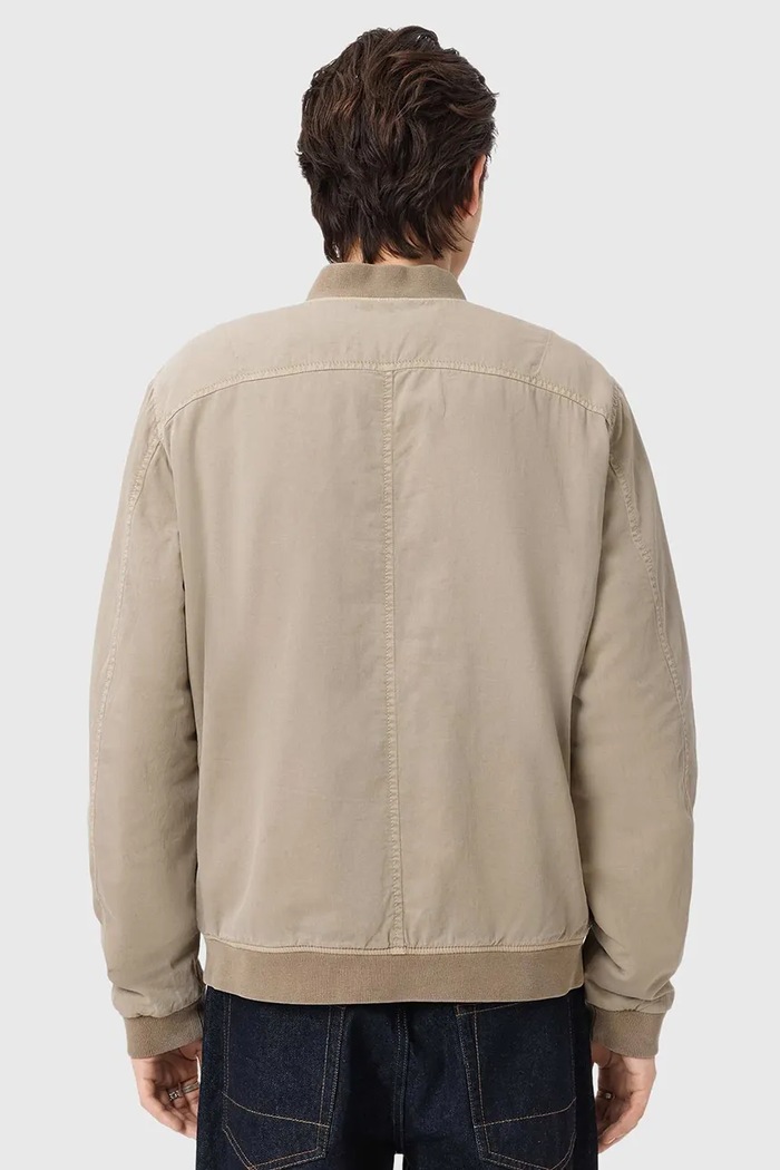 AllSaints bunda bomber pánska bavlnená FORRES M057OD hnedá SS26