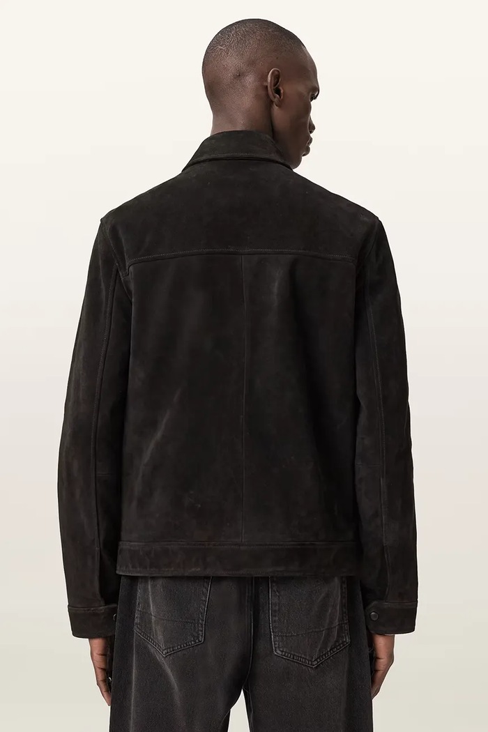 AllSaints geacă de piele NATES M002LE negru SS26