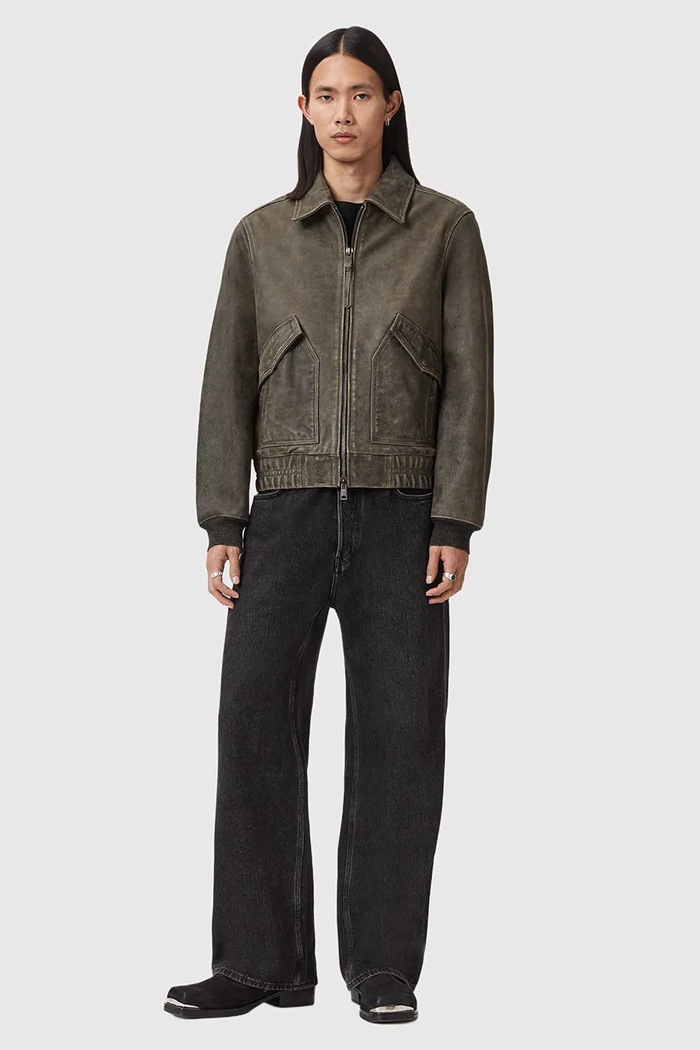Δερμάτινο μπουφάν AllSaints MARLAND M003LE