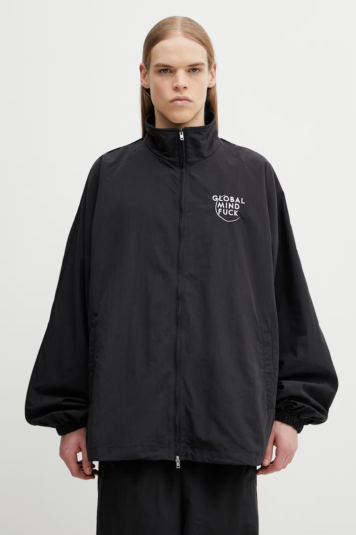 VETEMENTS kurtka Global MF bez kaptura czarny ME76GJ121B