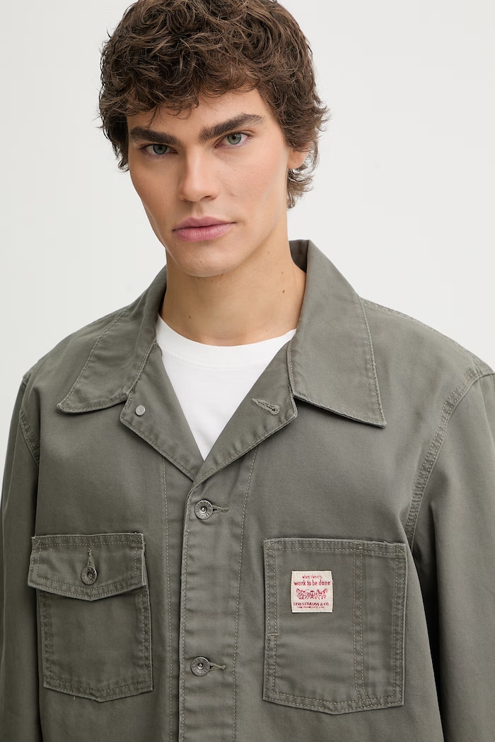 Levi's jacheta de bumbac UPDATED TO BROADWAY x WORKWEAR verde 003B0.0004