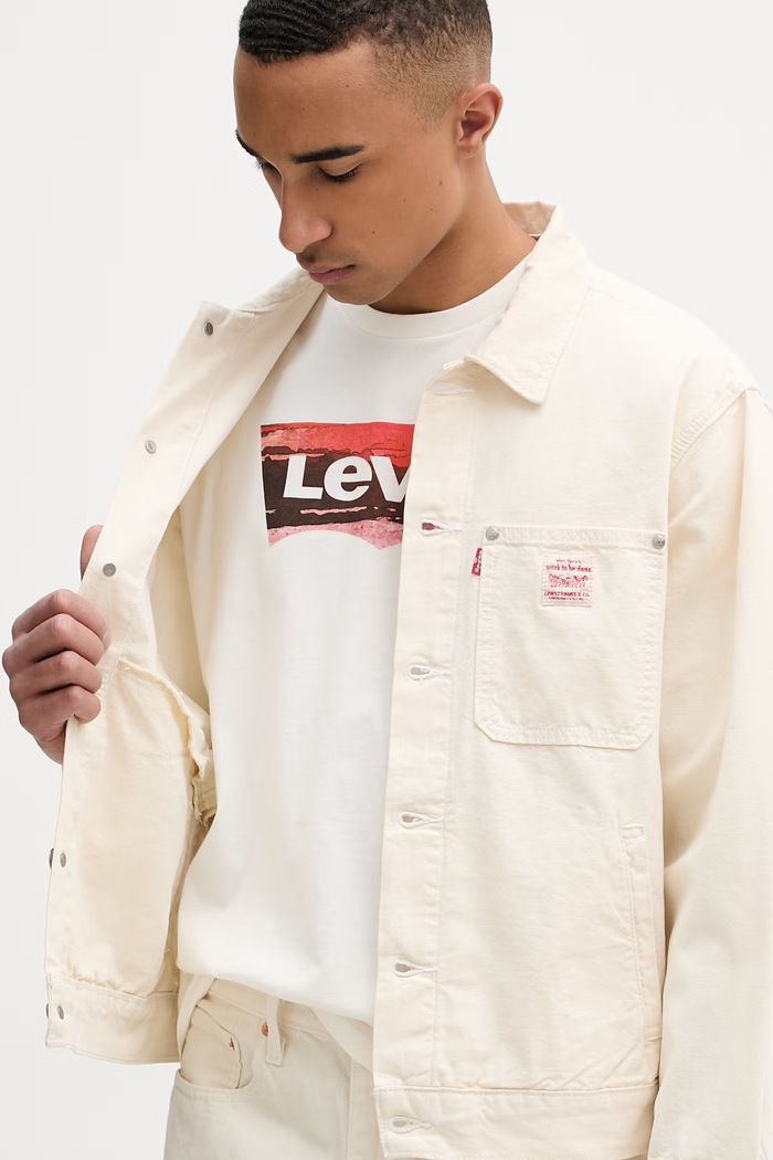Levi's džínsová bunda pánska bavlnená SUNRISE TRUCKER x WORKWEAR A4820.0026