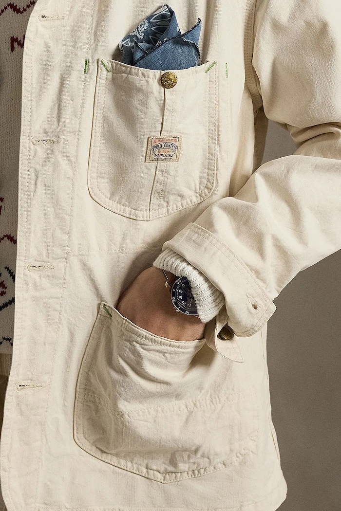 Bombažna jakna Polo Ralph Lauren 710A13003 bež