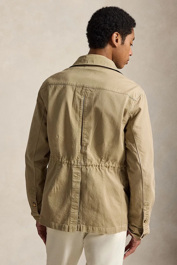 Polo Ralph Lauren přechodová bunda pánská bavlněná 710P07788 hnědá SS26