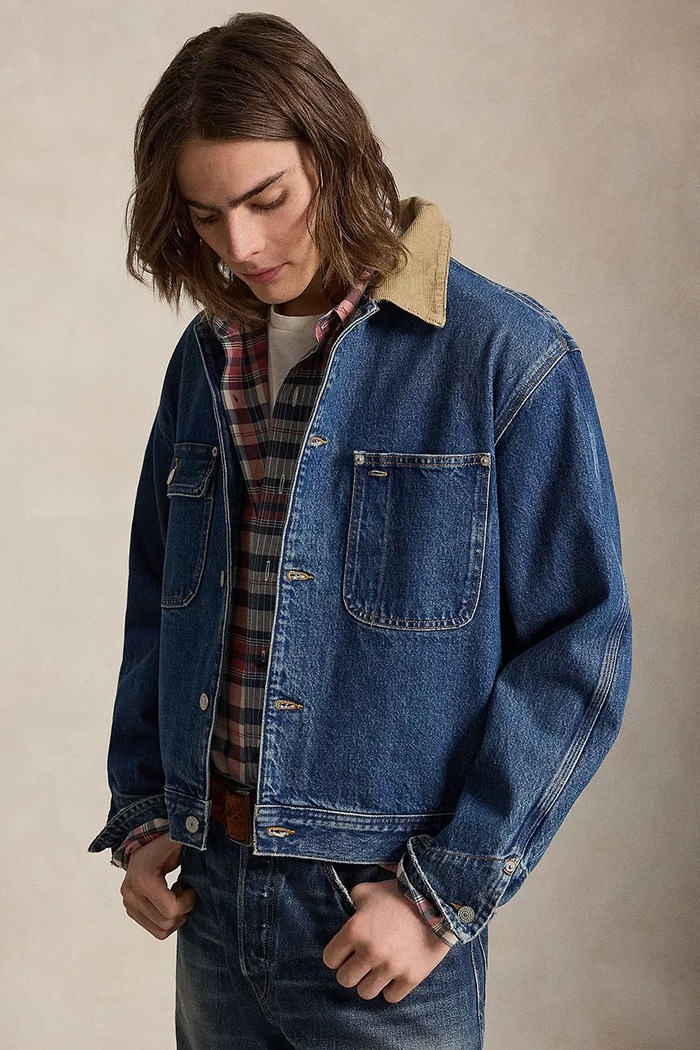 Polo Ralph Lauren Džínsová bunda pánska rifľová 710P08157
