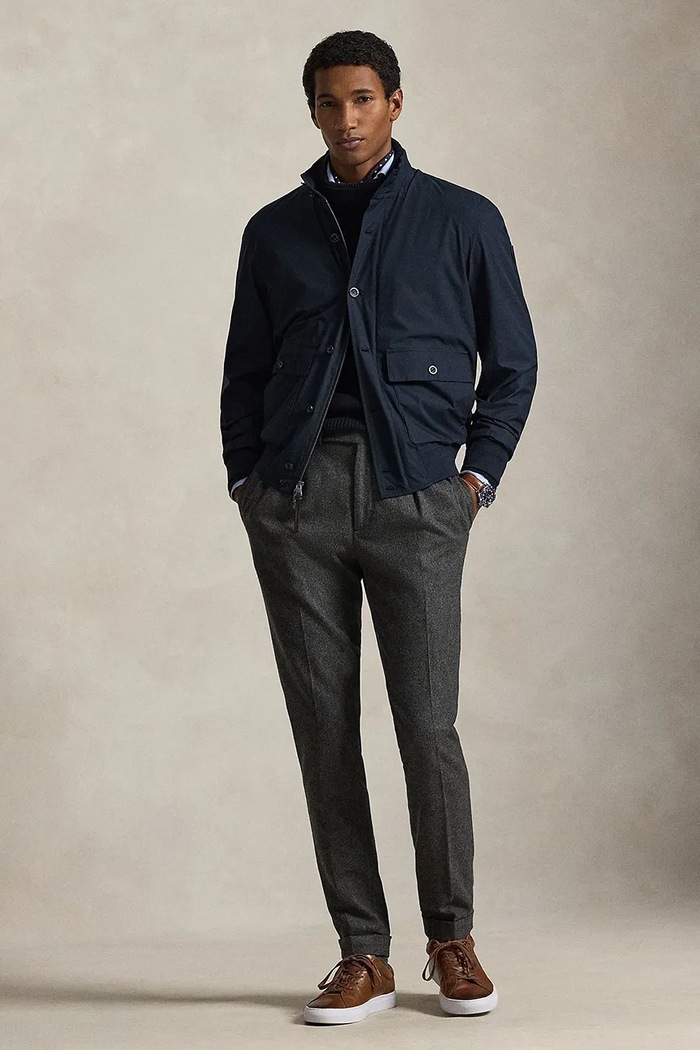 Oblečenie Polo Ralph Lauren krátka pánska bunda 710P02680 tmavomodrá