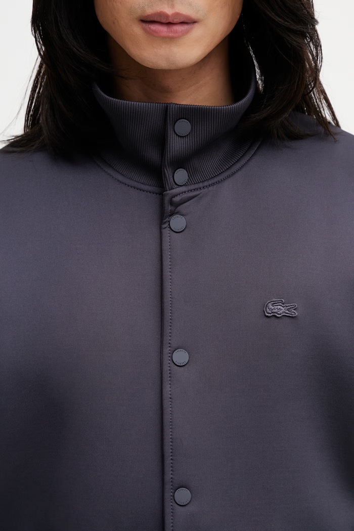 Lacoste dukserica na zakopčavanje za muškarce siva BH0866