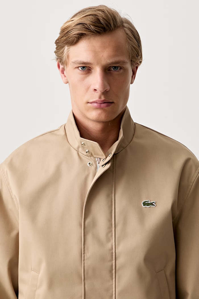 Lacoste transitional jacket with cotton Men's beige BH1349