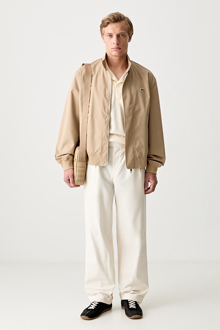Lacoste демисезонная куртка с хлопком для мужчин BH1349 бежевый SS26