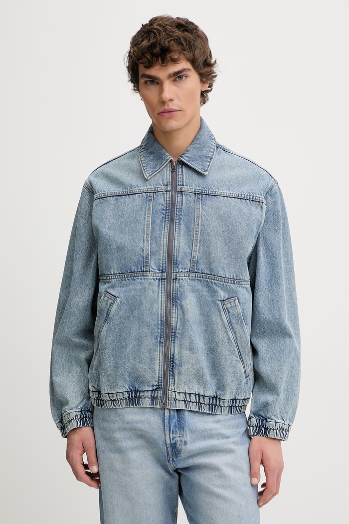 Levi's geacă jeans JAANAI JACKET necaptusit albastru 005AK