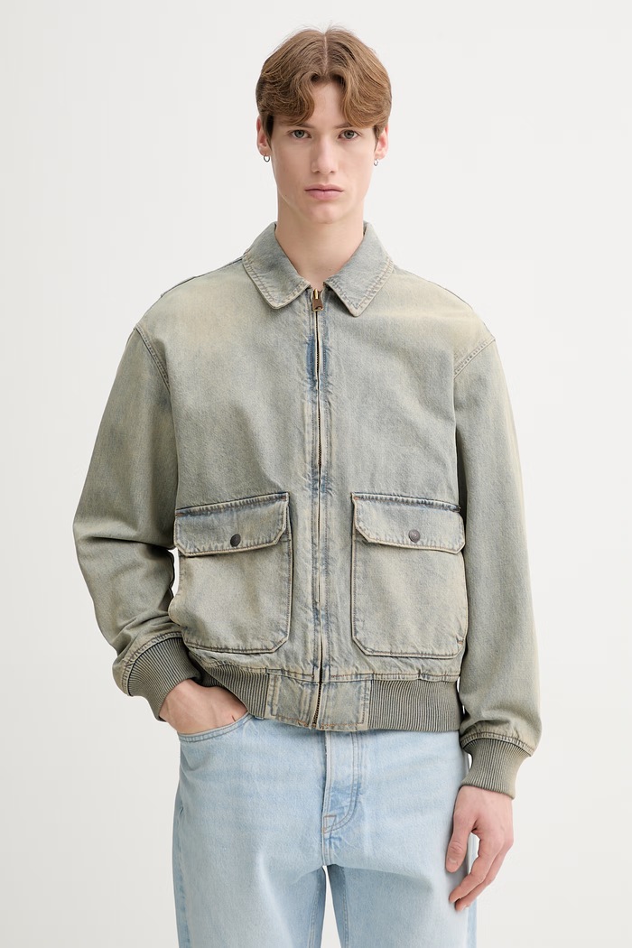 Levi's geacă jeans CORTLAND JACKET cu captuseala albastru 005AM