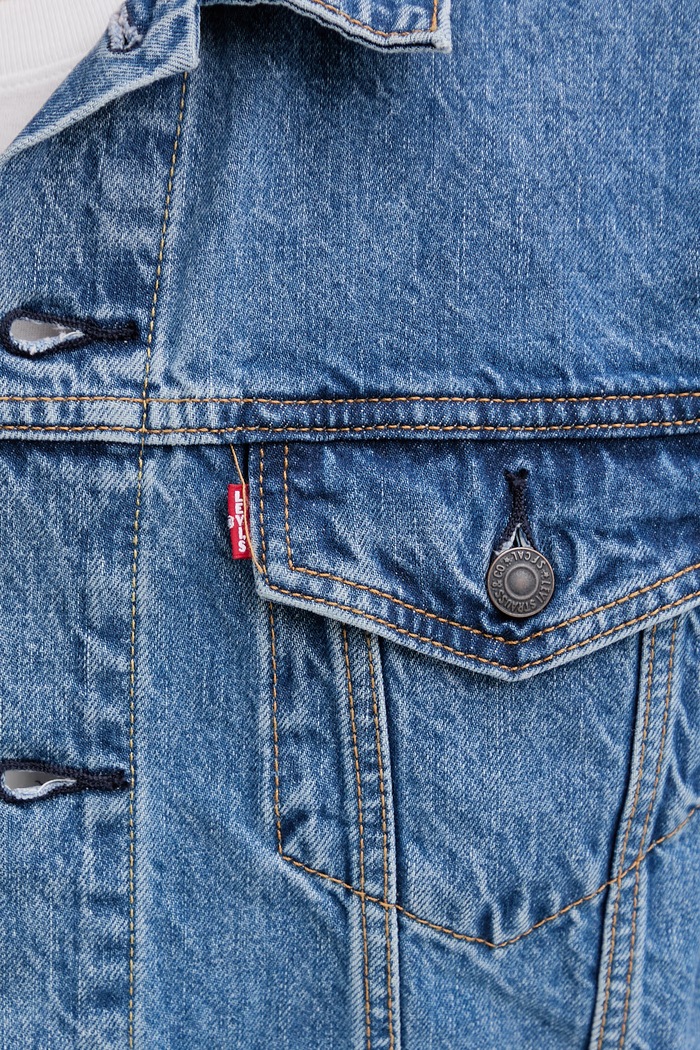 Levi's kurtka jeansowa bawełniana THE JACKET 72334.0773 niebieski