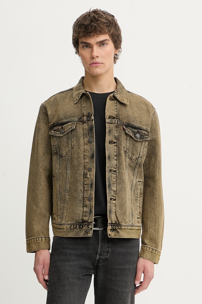 Rifľová bunda Levi's THE JACKET bez kapucne žltá 72334.0783