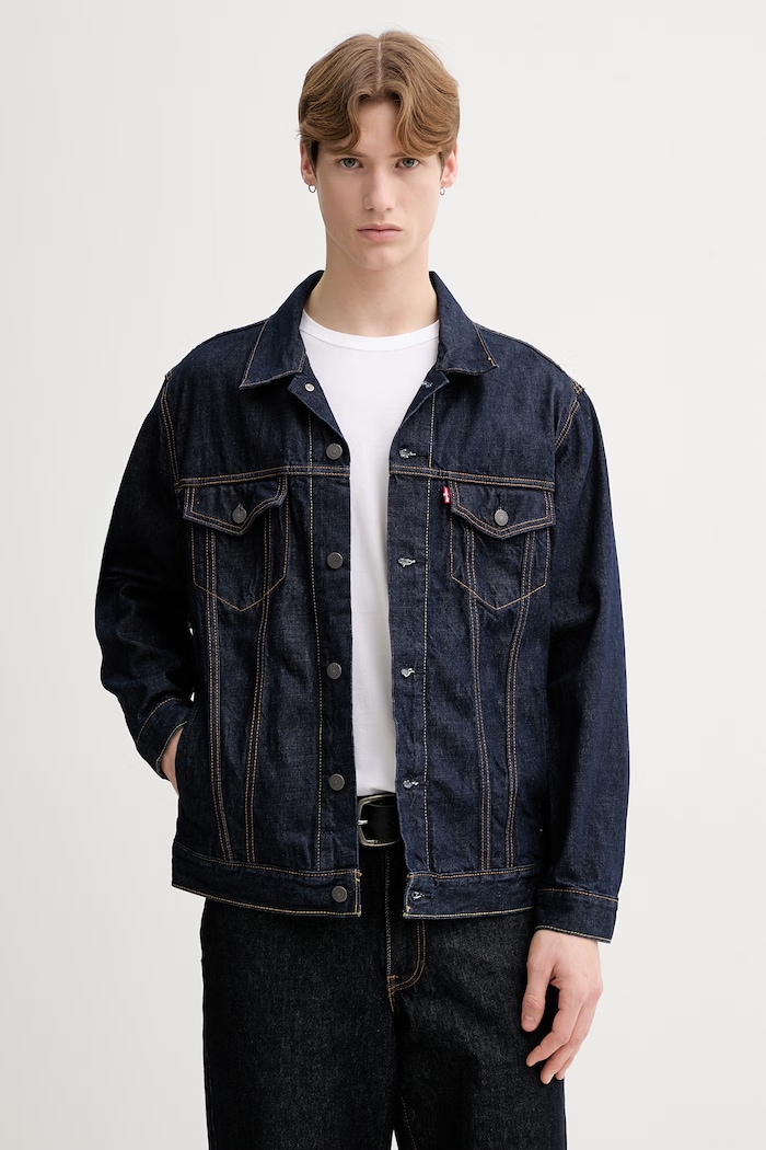 Levi's geacă jeans RELAXED FIT necaptusit bleumarin A5782.0083