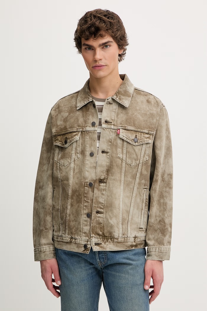 Levi's geacă jeans RELAXED FIT necaptusit verde A5782.0084