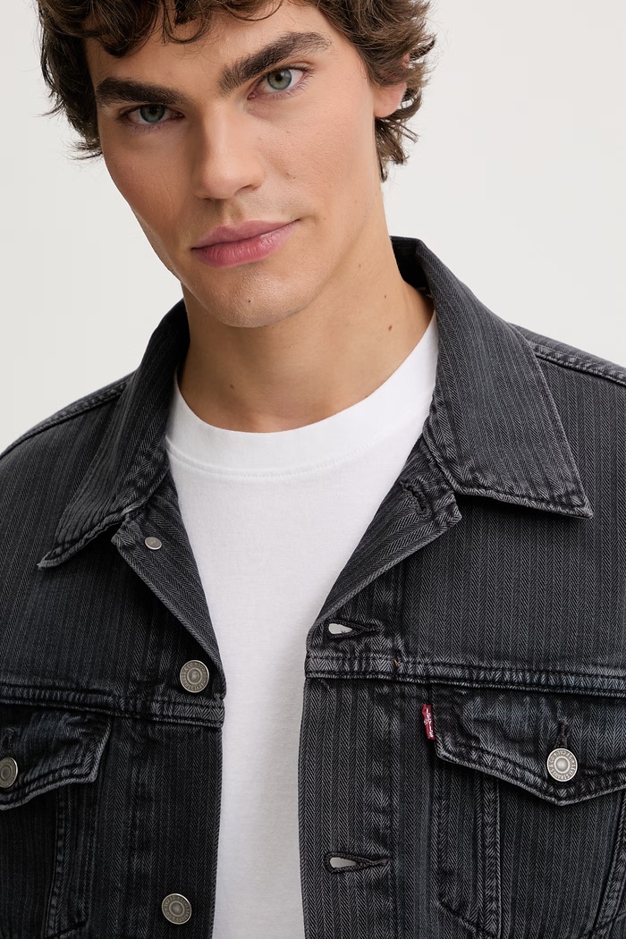 Levi's kurtka jeansowa RELAXED FIT czarny A5782.0086