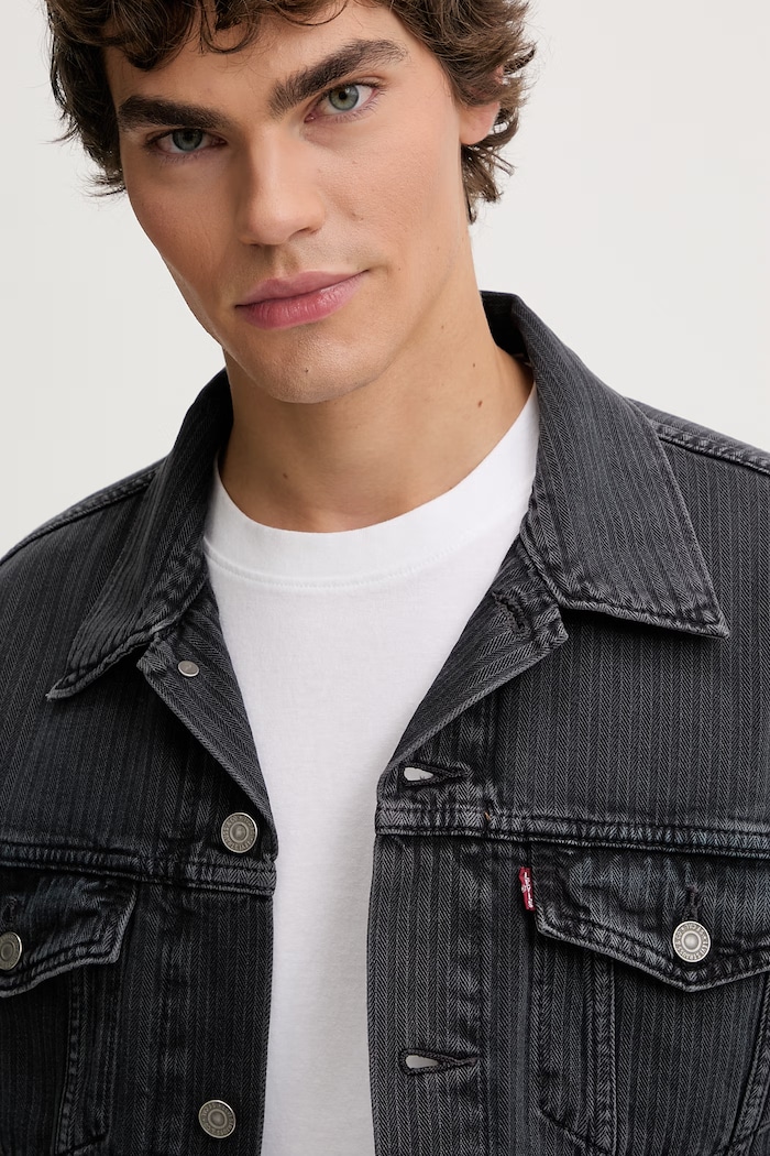Levi's kurtka jeansowa RELAXED FIT czarny A5782.0086