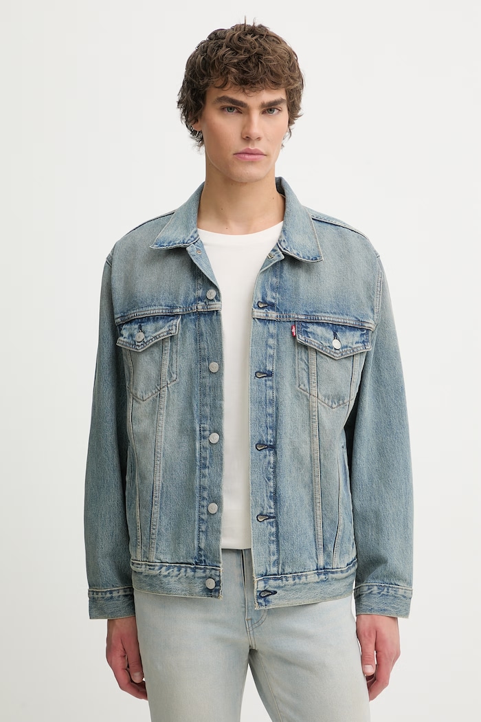 Levi's geacă jeans RELAXED FIT necaptusit albastru A5782.0091