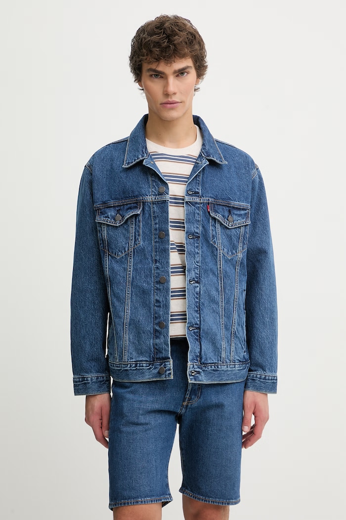 Levi's geacă jeans RELAXED FIT necaptusit albastru A5782.0104