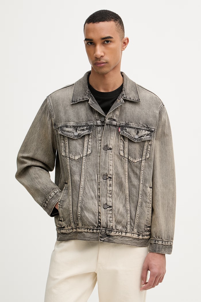 Levi's jachetă pentru bărbați RELAXED FIT gri A5782.0111